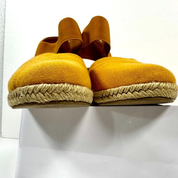Mr. Cat Mustard Espadrille Wedge Sandals | Women’s Size 6 | Closed Toe + Cushion - Picture 2 of 13